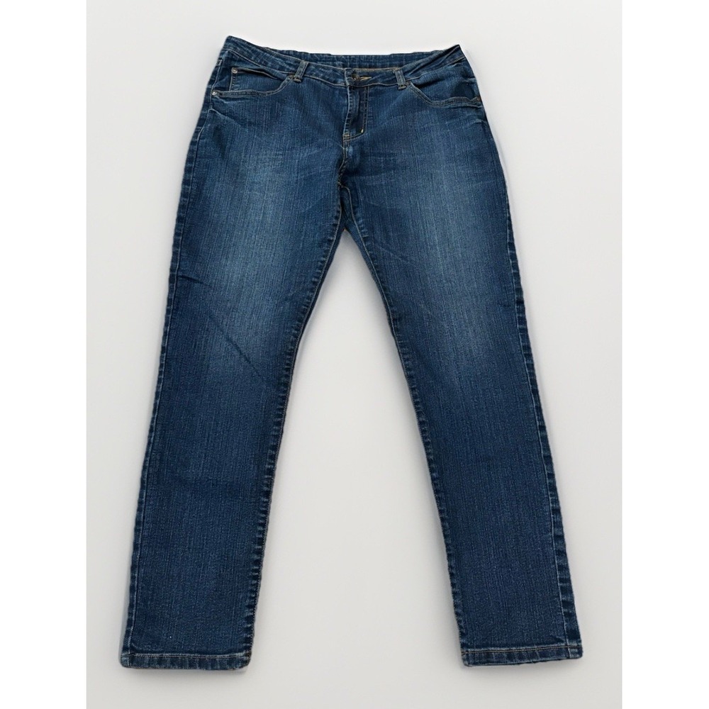 Jag J 7605 Womens 34x28 Blue Jeans Mid Rise Cotton Stretch Medium Wash